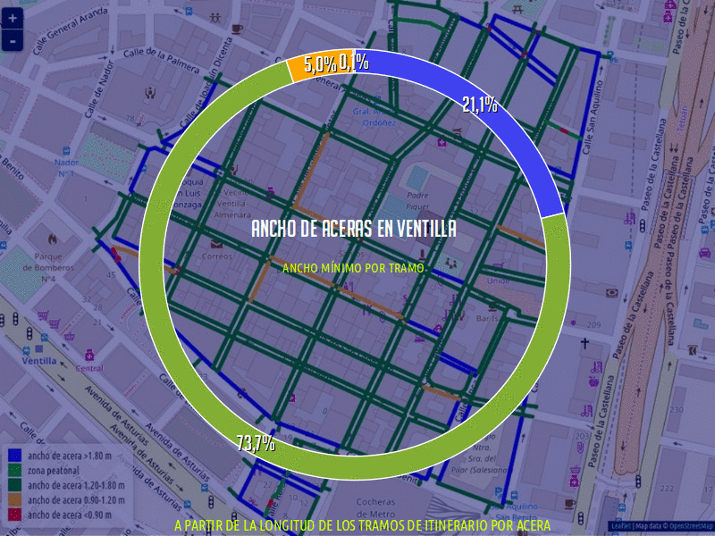 Imagen del mapa para encontrar y compartir la localización de plazas de aparcamiento reservado en la ciudad de Madrid